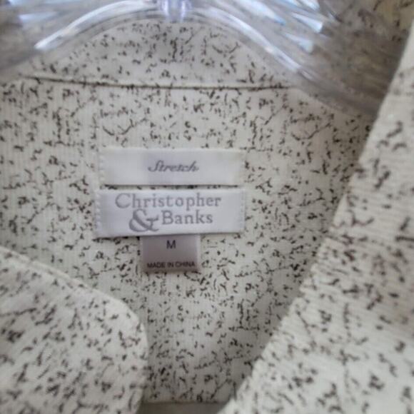 Christopher & Banks Denim Style Button Up Long Sleeve Stretch Jacket Size M - Picture 8 of 9